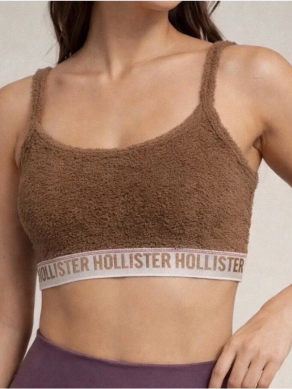 Hollister Sleep Lounge Fuzzy Crop Top